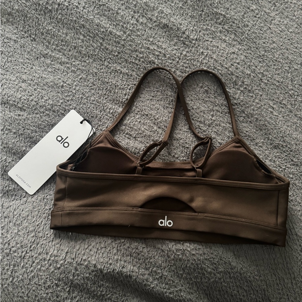 Alo Intrigue - Brown Sports Bra - Picture 2 of 3